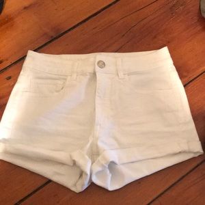 American Eagle white high waisted shorts